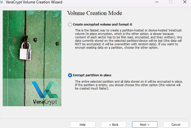 VeraCrypt - Volume Creation Mode