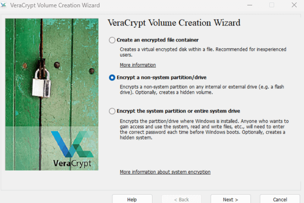 VeraCrypt - Encrypt a non-system partition/drive